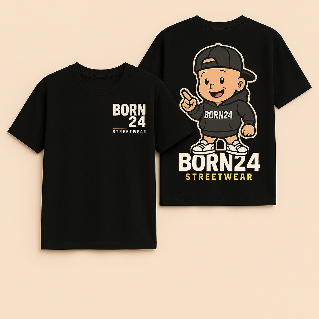 Born24 Cartoon Graphic T-Shirt – NICU-Inspired Streetwear for All