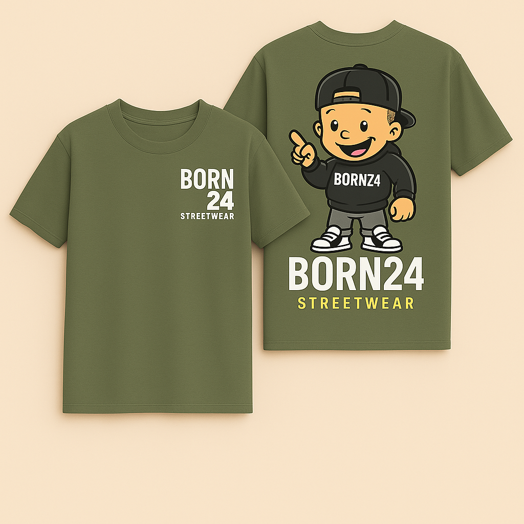 Born24 Cartoon Graphic T-Shirt – NICU-Inspired Streetwear for All