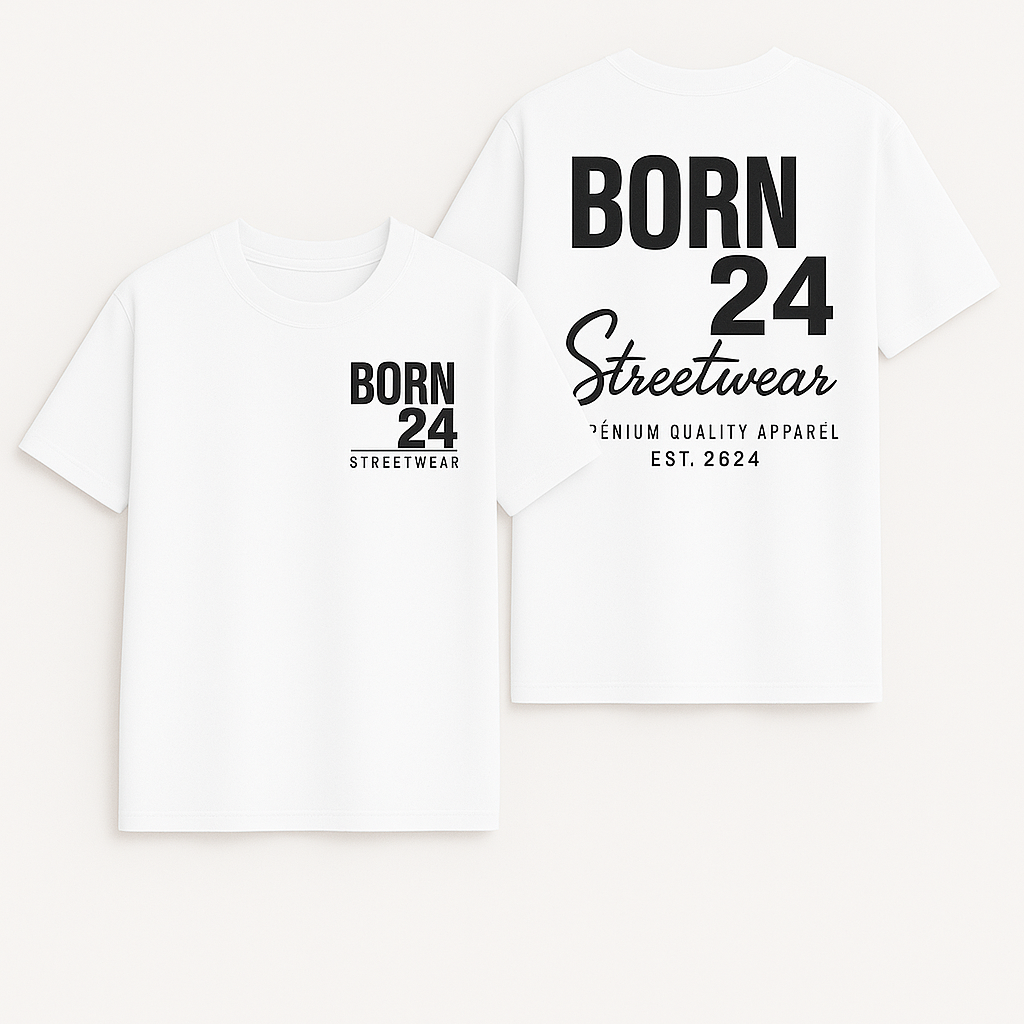 Born24 Signature Short Sleeve T-Shirt – NICU-Inspired Streetwear