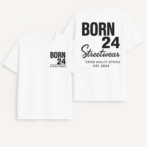 Born24 Signature Short Sleeve T-Shirt – NICU-Inspired Streetwear
