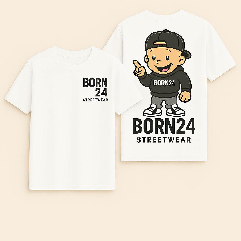 Born24 Cartoon Graphic T-Shirt – NICU-Inspired Streetwear for All