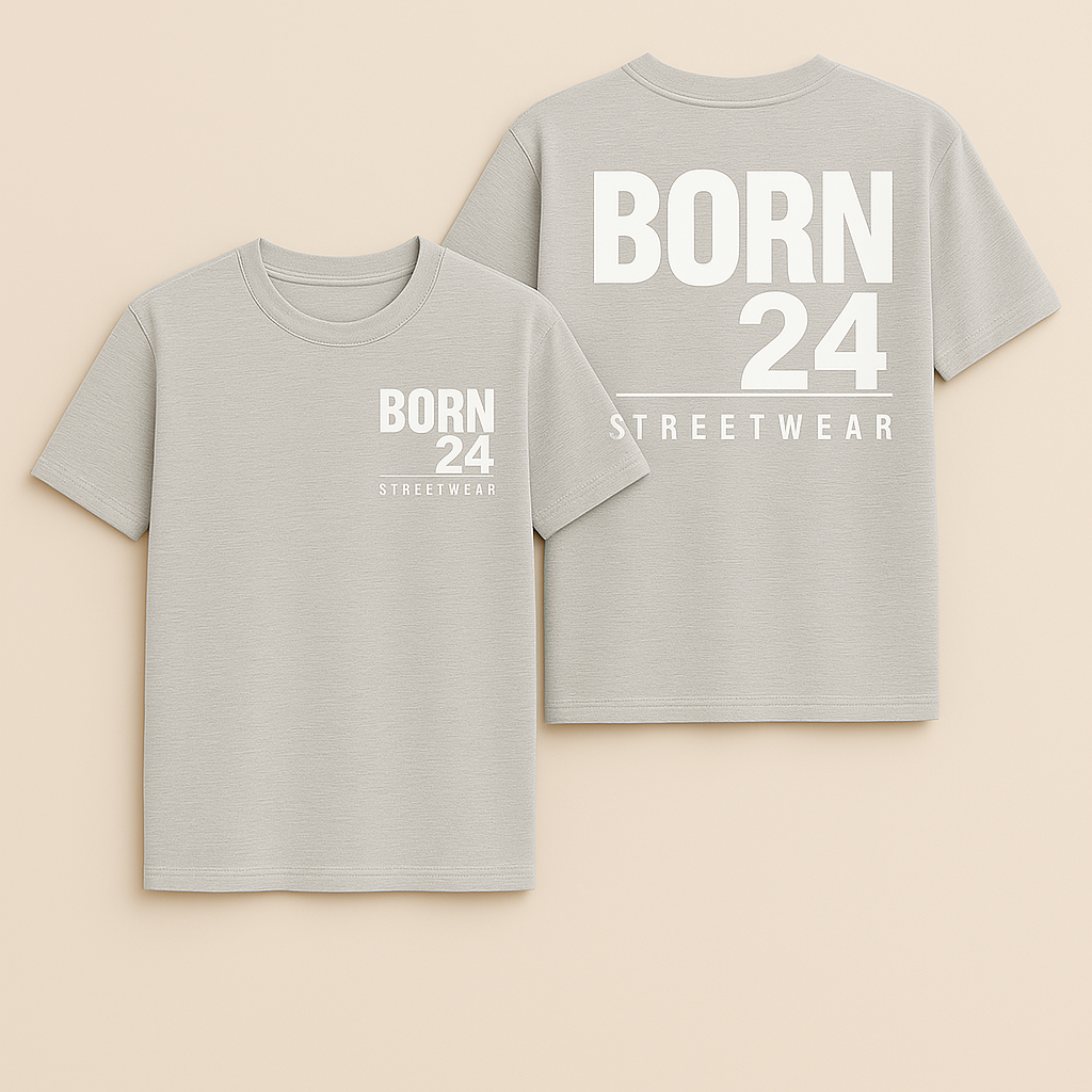 Born24 Signature Short Sleeve T-Shirt – Minimalist Streetwear with Purpose