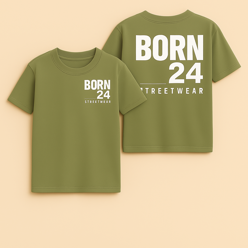 Born24 Signature Short Sleeve T-Shirt – Minimalist Streetwear with Purpose