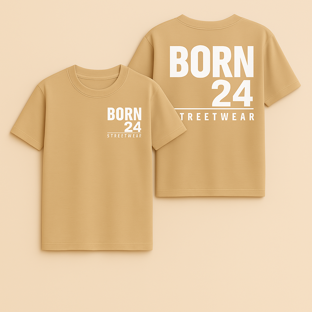 Born24 Signature Short Sleeve T-Shirt – Minimalist Streetwear with Purpose