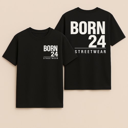 Born24 Signature Short Sleeve T-Shirt – Minimalist Streetwear with Purpose
